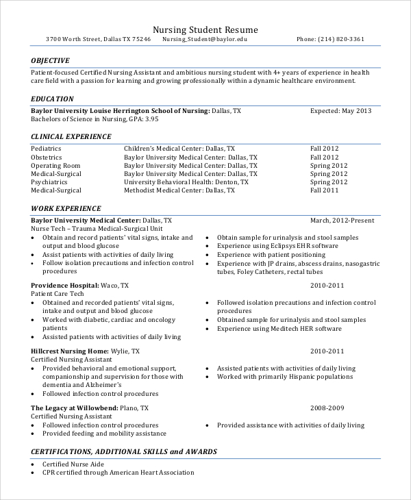 FREE 9+ Resume Objective Samples in PDF  MS Word