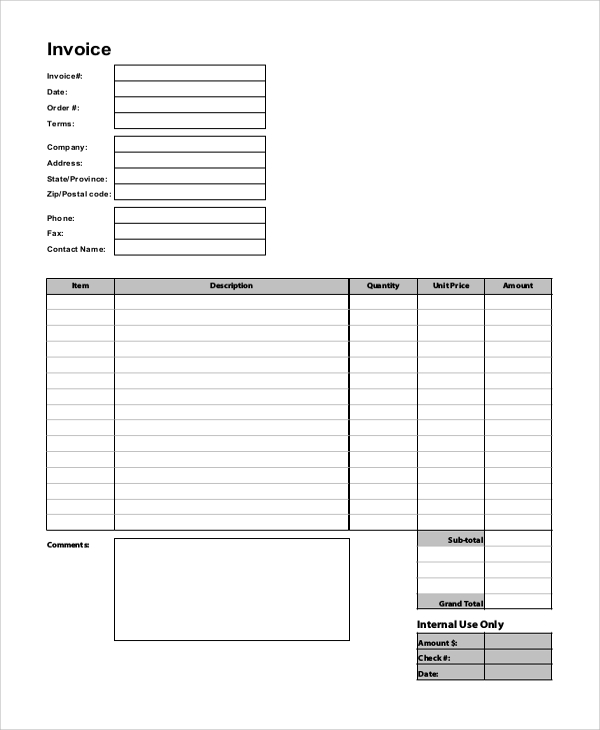 free 10 printable invoice samples in ms word pdf