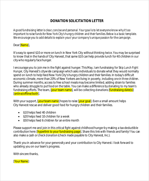 Free 14 Sample Donation Letter Templates In Ms Word Pdf Pages 5368