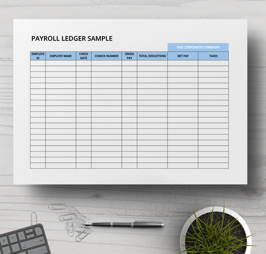 Free Printable Payroll Ledger Printable World Holiday