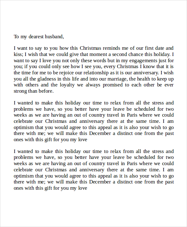 FREE 6+ Sample Love Letters to My Husband in MS Word | PDF