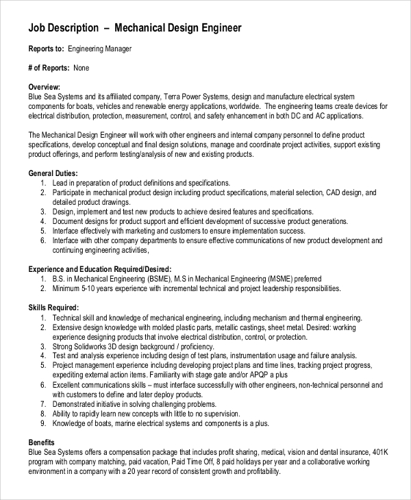 mechanical engineering design review template download free