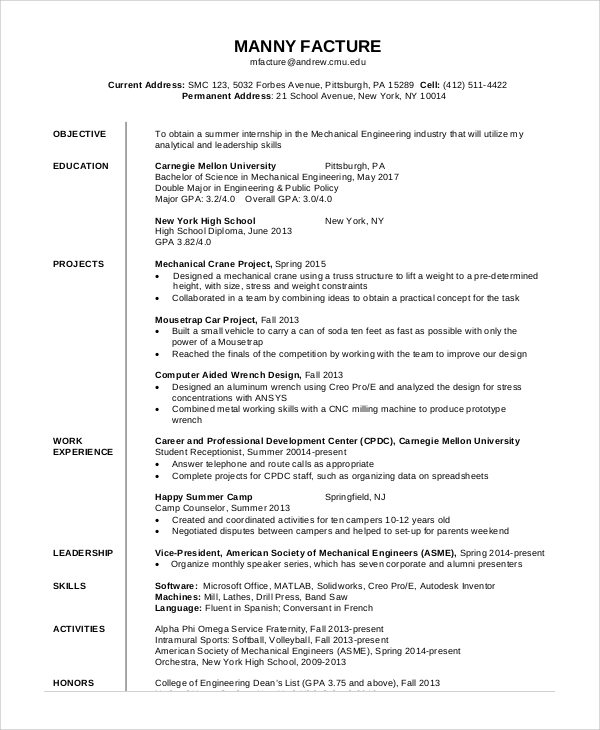 FREE 9+ General Resume Objective Samples in PDF