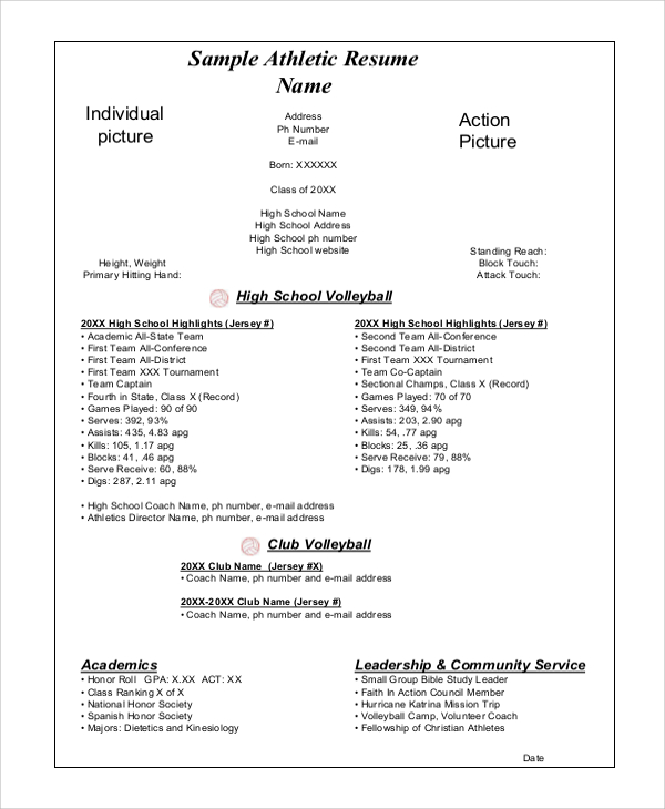 FREE 8+ Sample High School Resume Templates in MS Word PDF