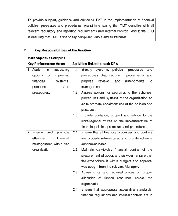 Finance Manager Position Description / Business Administration Finance Manager Job Description Templates At Allbusinesstemplates Com : Finance manager manages the daily financial activities and functions for an organization including accounting, budget, credit, insurance, tax, and treasury.