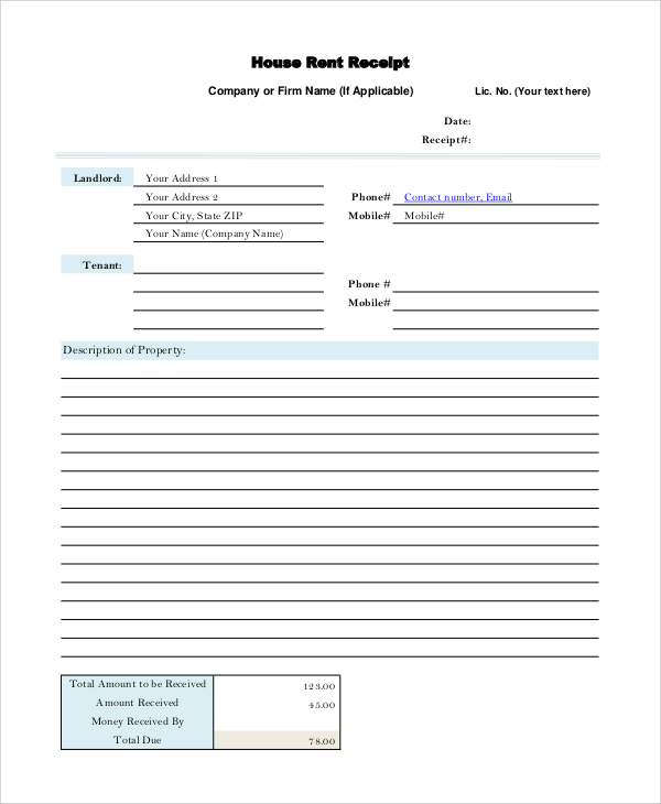 Printable Receipt Template Photography Stunning Receipt Forms