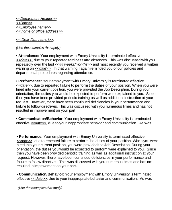 Therapy Termination Letter 7354