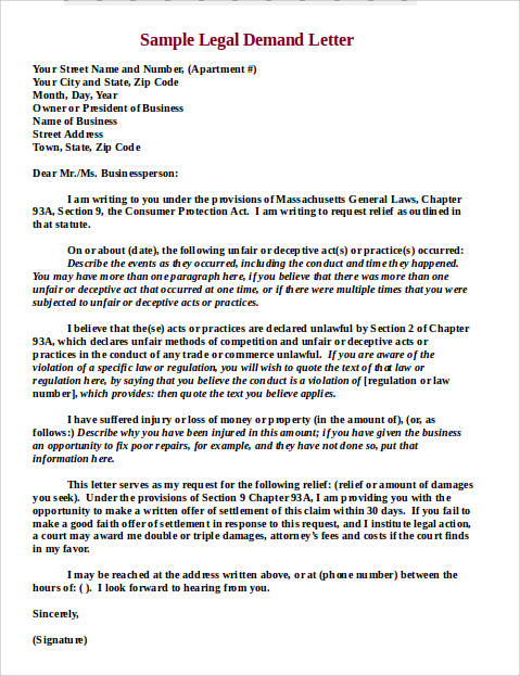 Legal Letter Template Letter Samples Free Word Templates