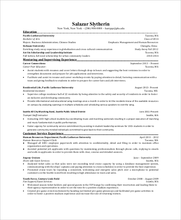 FREE 7+ Sample Caregiver Resume Templates in MS Word PDF