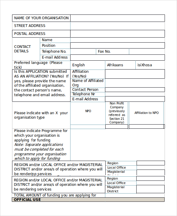 Nonprofit Business Plan Template Free Download