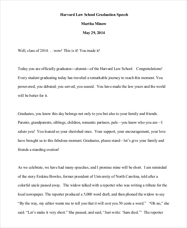 FREE 10+ Graduation Speech Templates in PDF MS Word