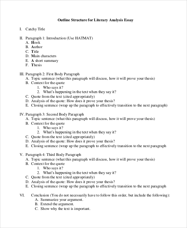 textual analysis essay structure