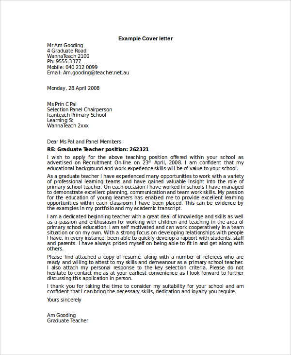 Cover Letter Business School Application