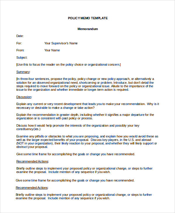 FREE 30 Memo Samples In MS Word In PDF MS Word