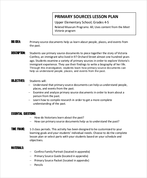 FREE 24 Lesson Plan Samples In PDF MS Word