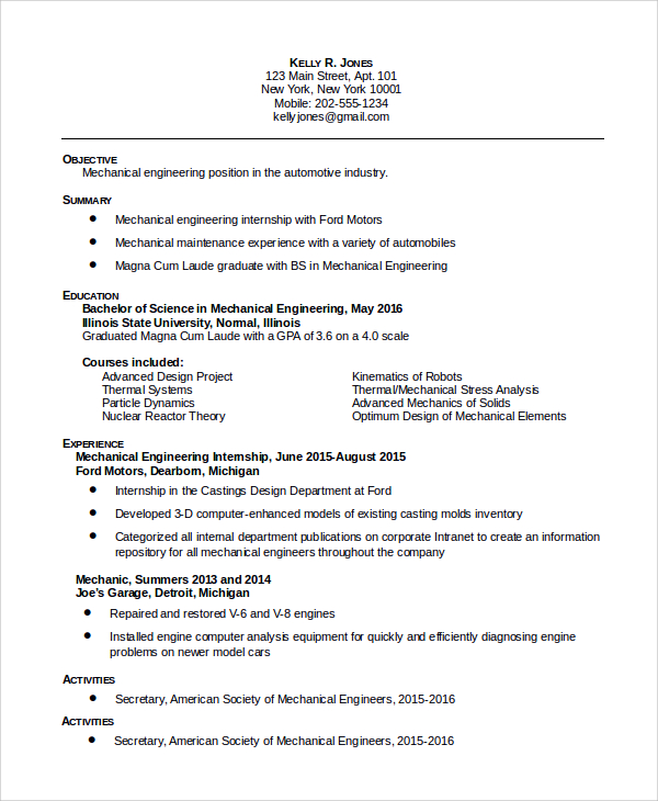 Sample Maintenance Resume 8 Examples In PDF Word