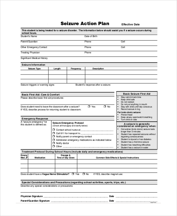 Printable Seizure Action Plan prntbl.concejomunicipaldechinu.gov.co