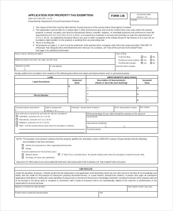 Tax Exempt Form TAX