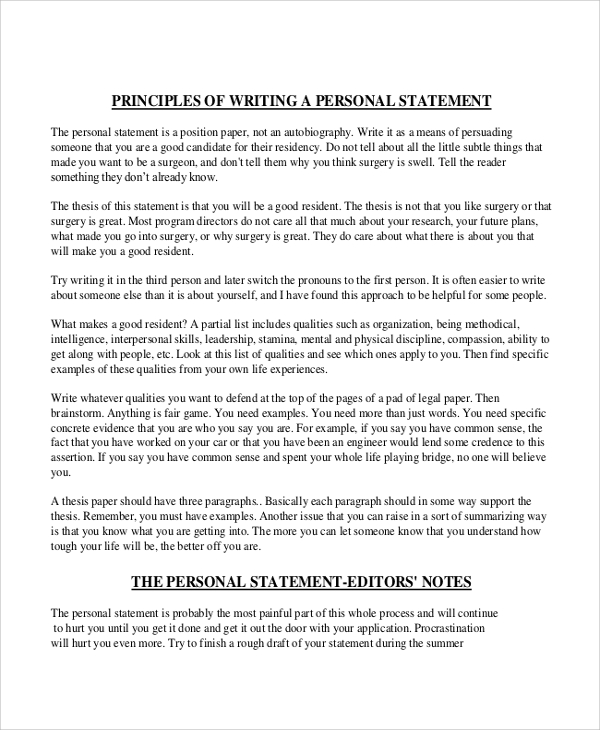 general surgery residency personal statement template