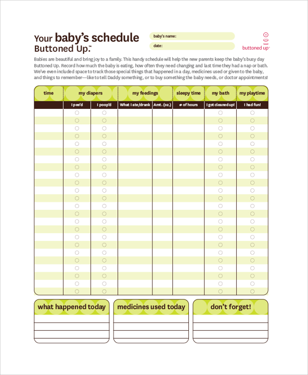 newborn baby schedule