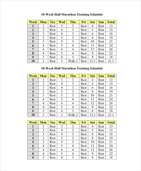 FREE 47+ Sample Schedules in PDF MS Word Excel