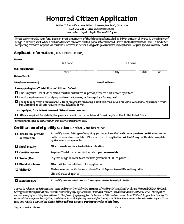 honored citizenship application form