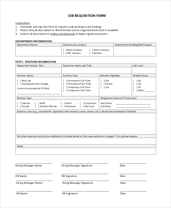 FREE 10+ Sample Requisition Forms in PDF MS Word Pages