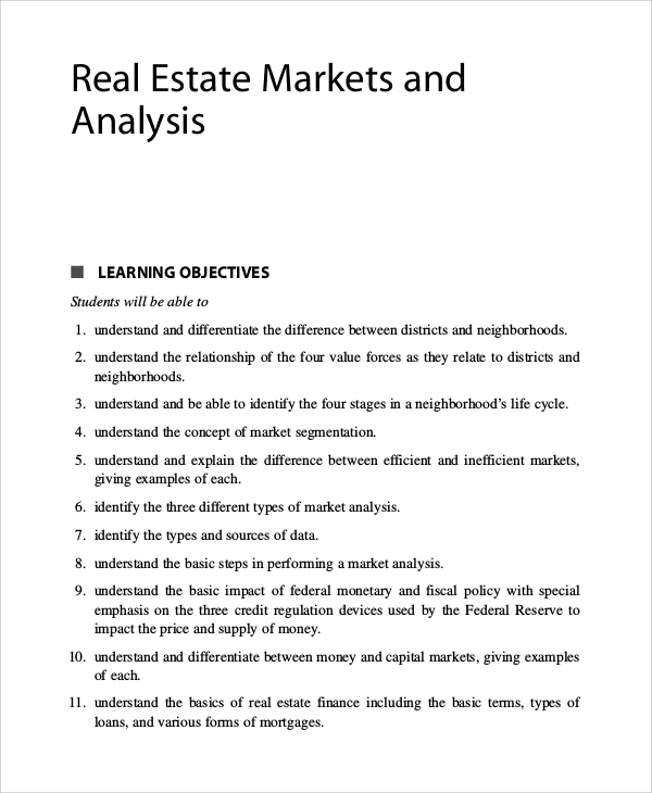 real estate market trend analysis