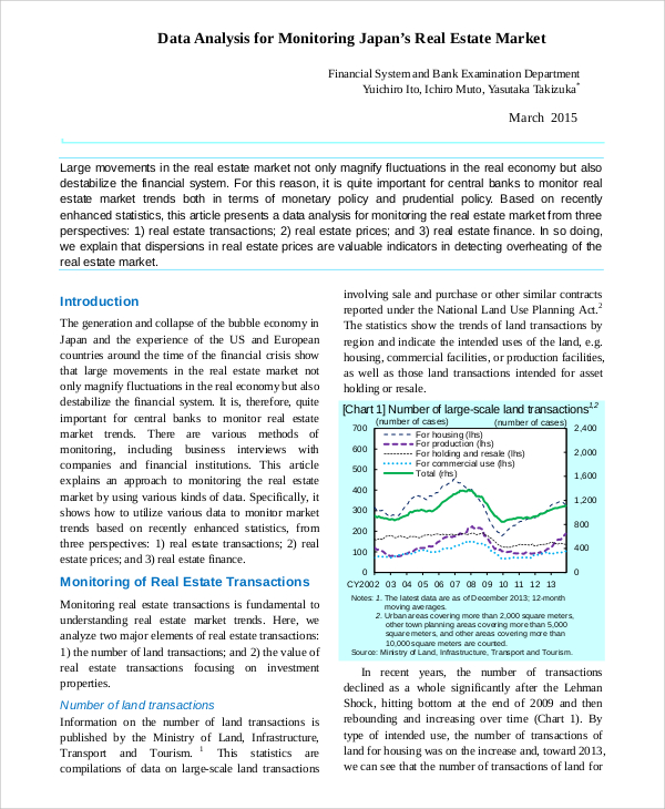 data analysis for real estate market