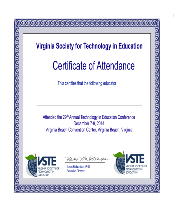 education conference certificate