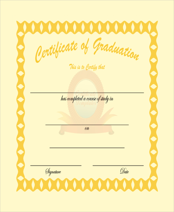student graduation certificate