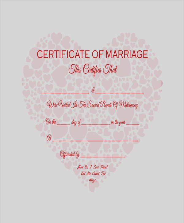 antique marriage certificate