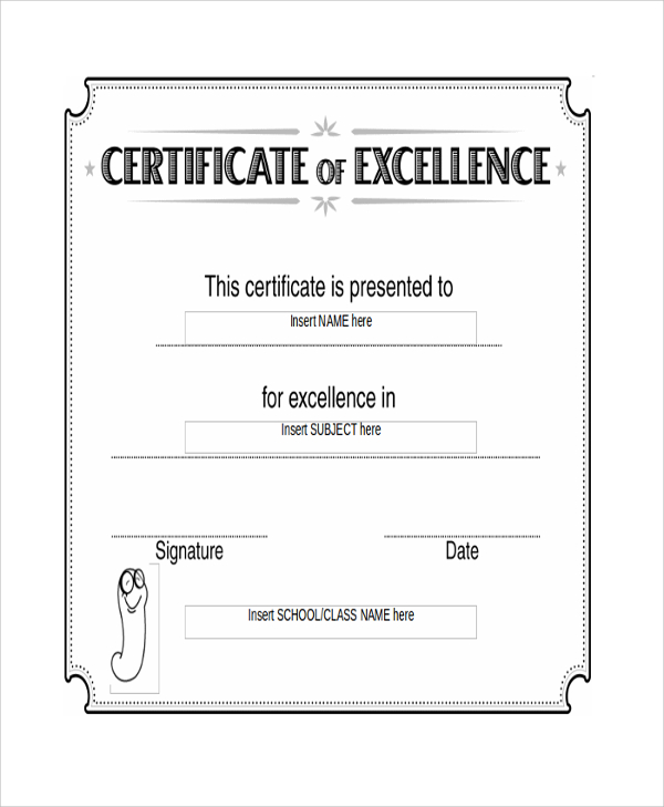 certification of excellence presentation