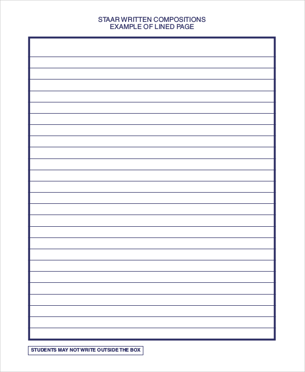 Free 8 Printable Lined Papers In Pdf Ms Word