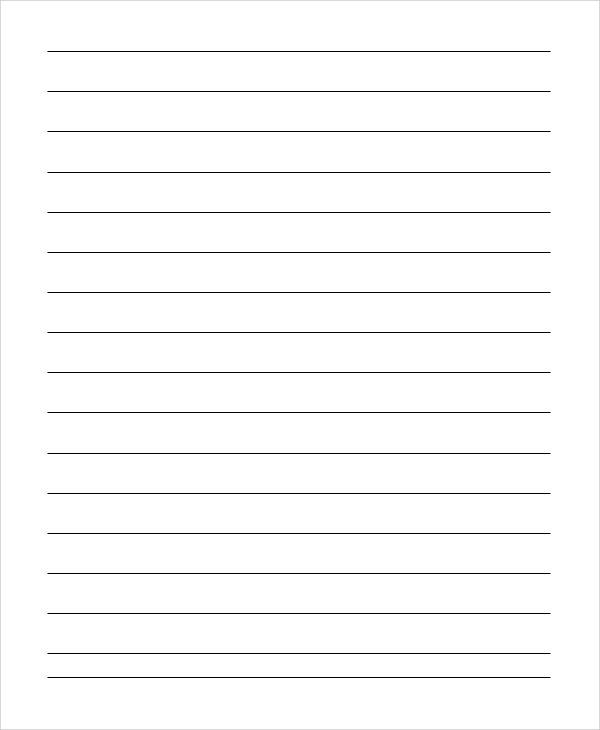 FREE 16+ Printable Lined Papers in PDF | MS Word