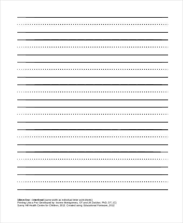 free 8 printable lined papers in pdf ms word