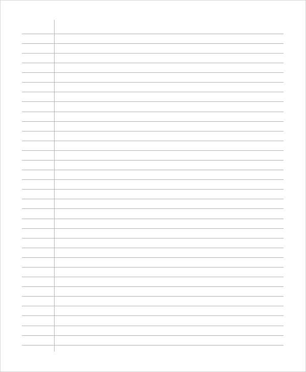 note taking lined paper