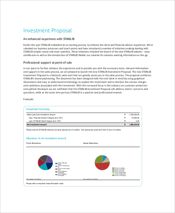 investment proposal example