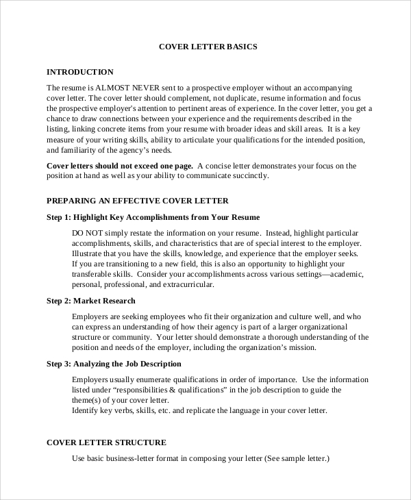 introductory cover letter template