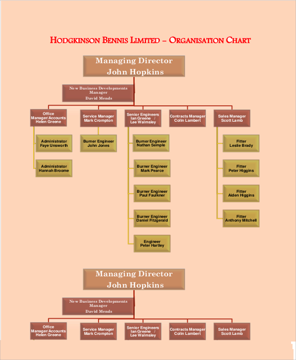 business structure organizational chart