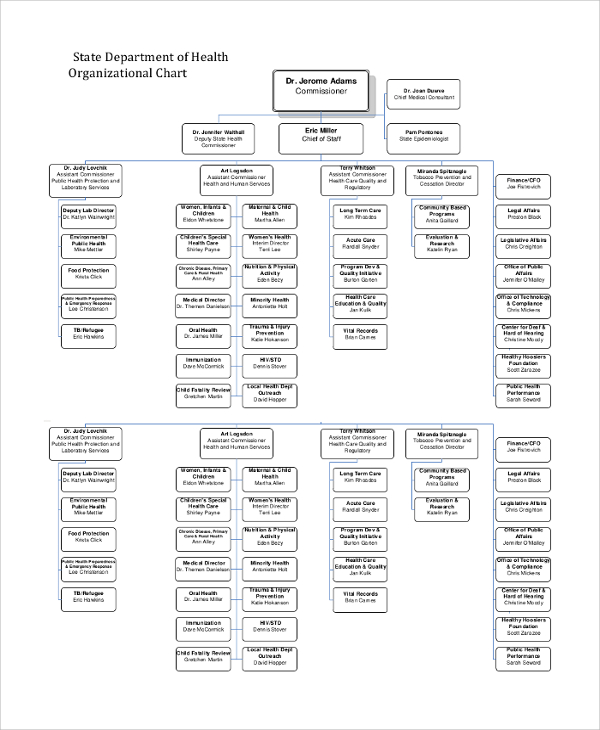 department of health organizational chart