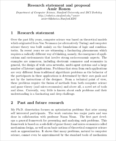 how to write a statement of research interest