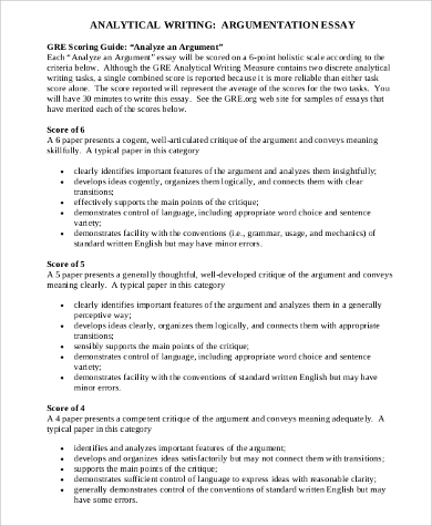 argument analysis essay structure