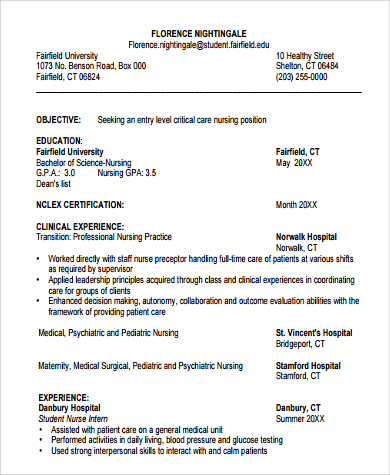 nursing resume objective