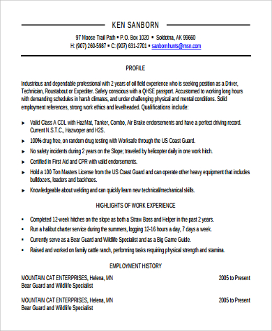 general laborer resume