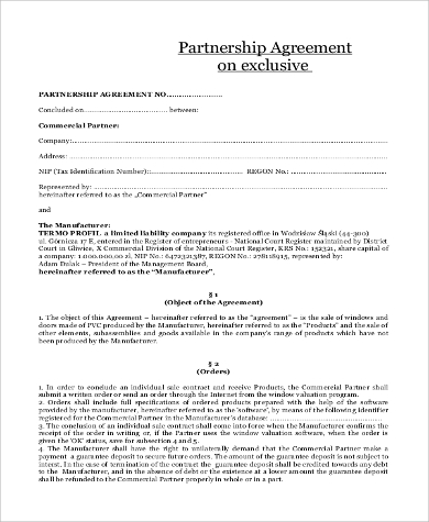 General Partnership Agreement Sample - 15+ Examples in PDF 