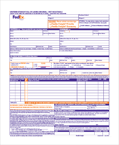 uniform bill of lading pdf