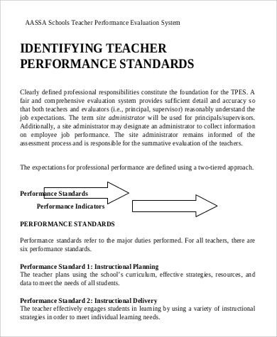 teacher performance evaluation
