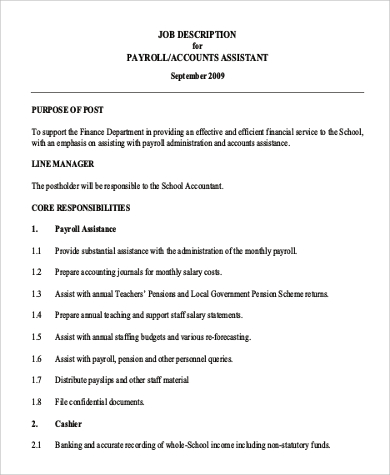 Accountant Roles And Responsibilities Pdf - Free 9 Sample Accountant Job Descriptions In Pdf Ms Word / Accounting clerk responsibilities include keeping financial records updated, preparing reports and reconciling bank statements.