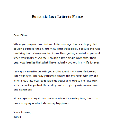 Letter To Fiance Before Wedding from images.sampletemplates.com